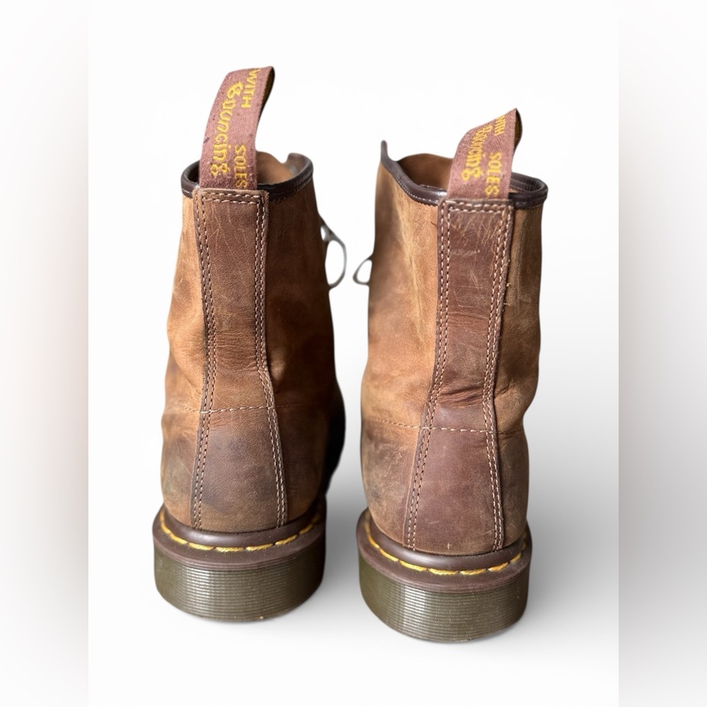 Dr. Martens 1460 Brown Crazy Horse Leather 8 Eye Boots Men’s US 12 UK 11 - Picture 5 of 8
